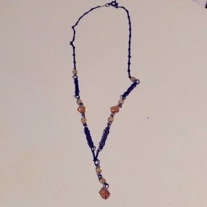 Antique  looking lariat necklace , 16”